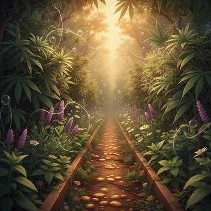 image artistique montrant du cannabis