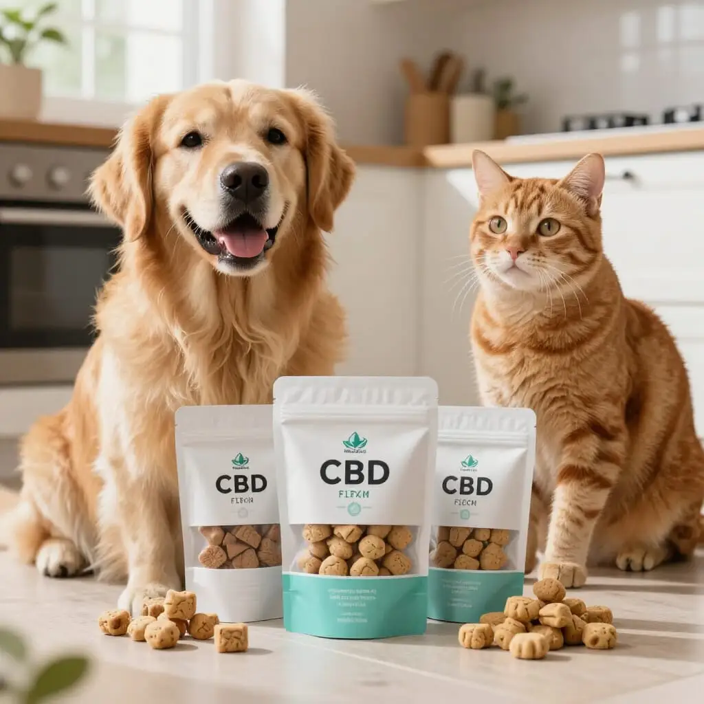 Friandises au CBD pour chien et chat.