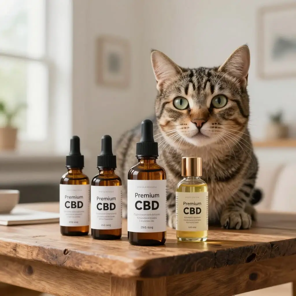 Huiles de CBD adaptées aux chats.