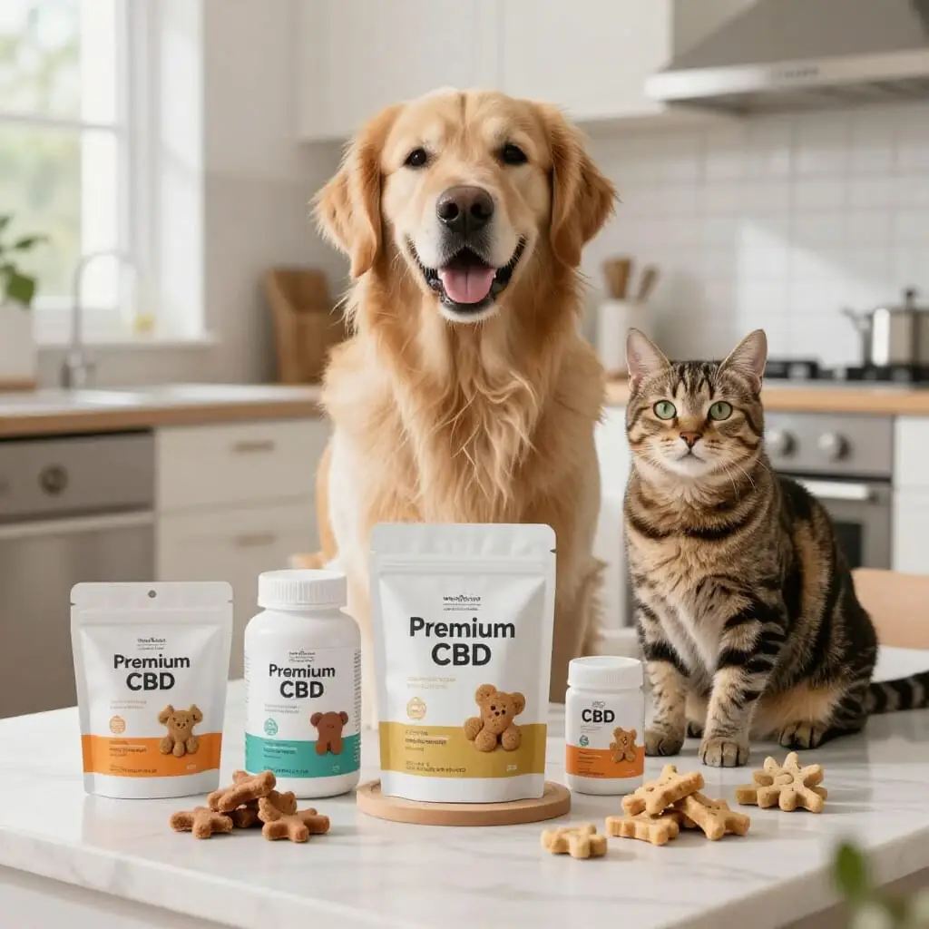 Friandises au CBD pour chiens et chats.