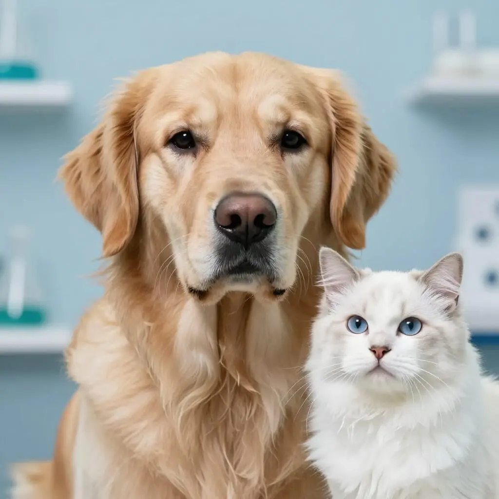 Portrait d'un chien et d'un chat illustrant le fonctionnement du système endocannabinoïde.